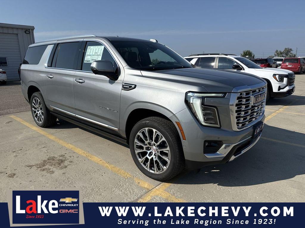 2026 GMC Yukon XL Denali in Sterling Metallic — front three-quarter view