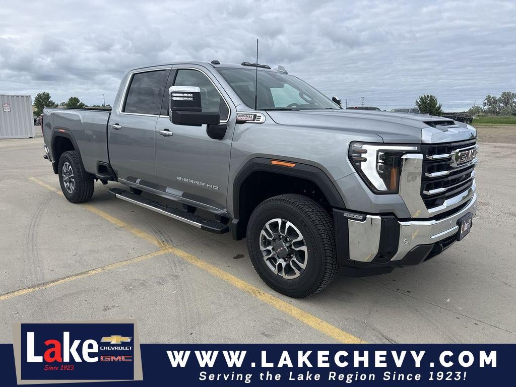 2026 GMC Sierra 3500 HD SLT in Sterling Metallic — front three-quarter view
