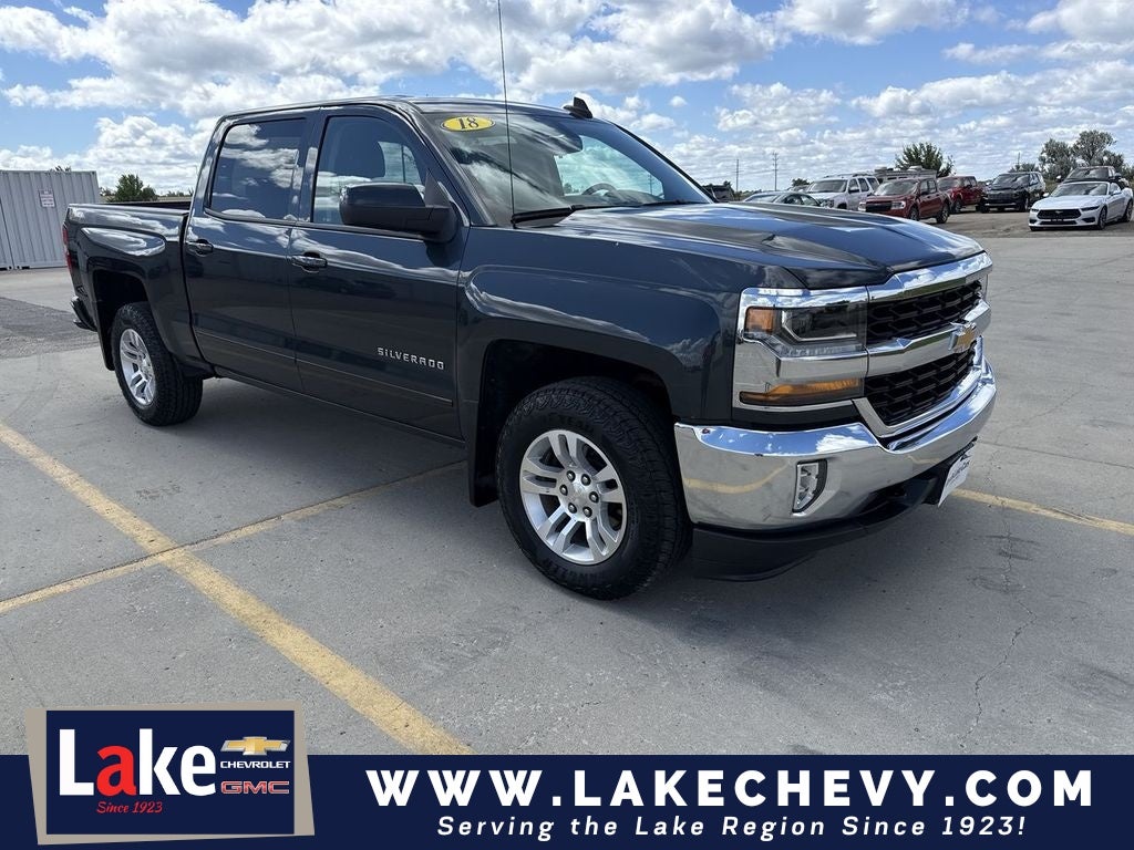 2018 Chevrolet Silverado 1500 LT in Graphite Metallic — front three-quarter view