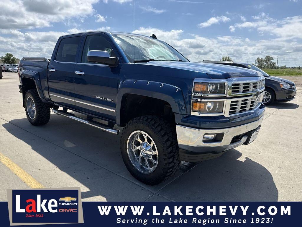 2015 Chevrolet Silverado 1500 LTZ in Deep Ocean Blue Metallic — front three-quarter view