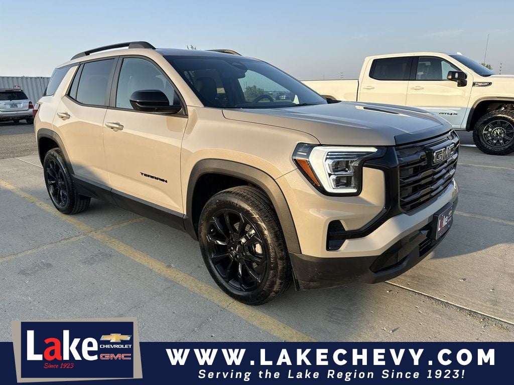 2027 GMC Terrain AWD Elevation in Riverstone Metallic — front three-quarter view