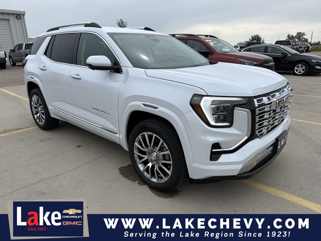 2027 GMC Terrain AWD Denali in Glacier White Tricoat — front three-quarter view