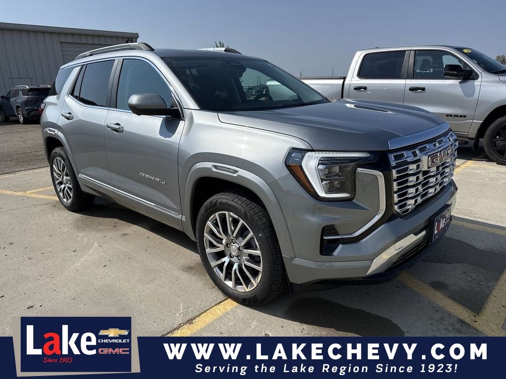 2027 GMC Terrain AWD Denali in Sterling Metallic — front three-quarter view