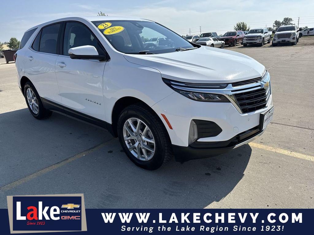 2023 Chevrolet Equinox LT in Summit White — front three-quarter view