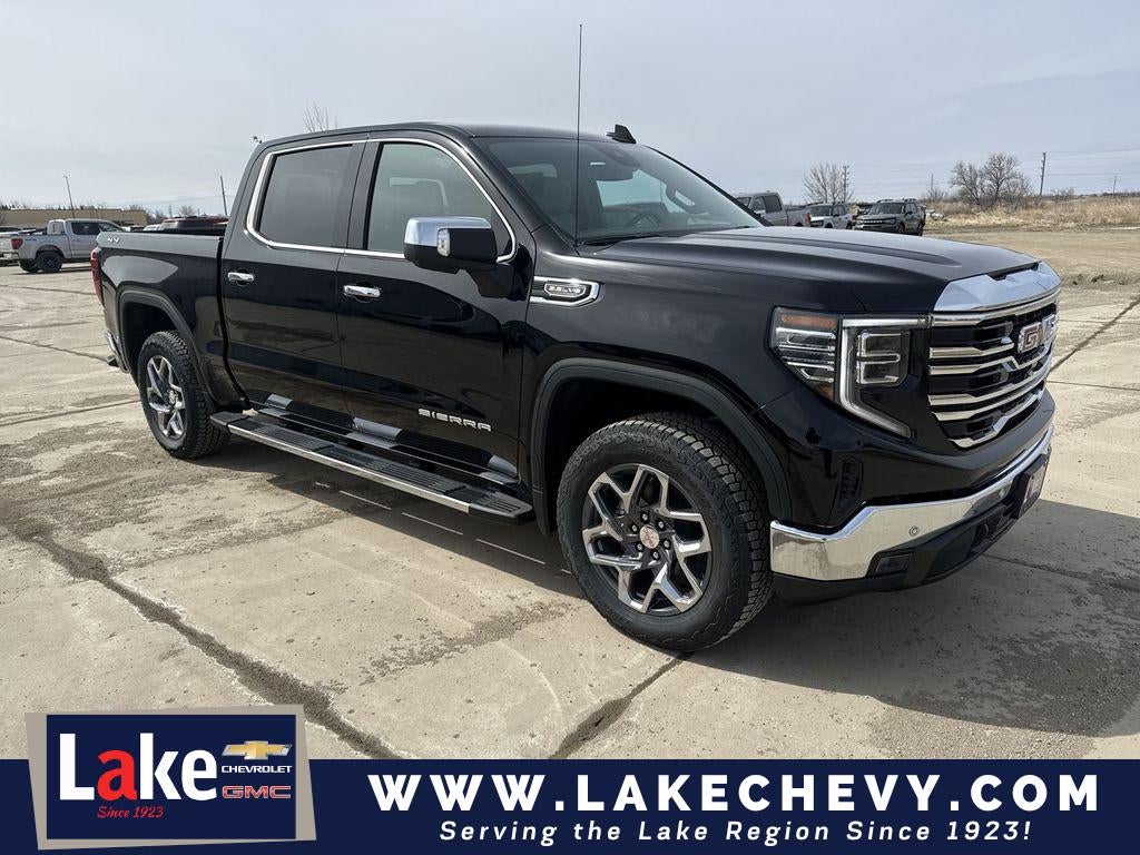 2026 GMC Sierra 1500 SLT in Onyx Black — front three-quarter view