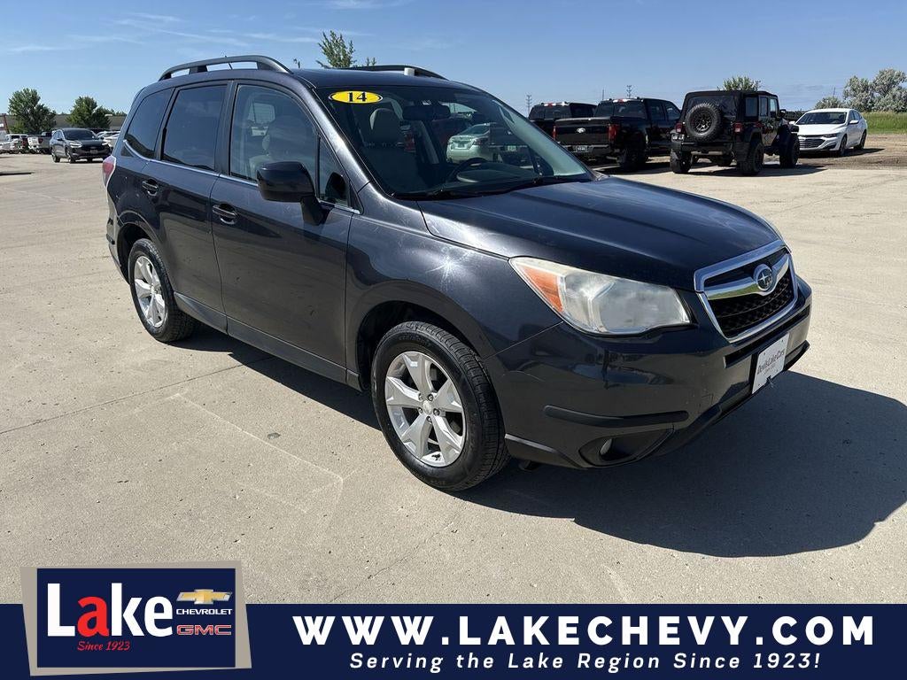 2014 Subaru Forester 2.5i Limited in Gray — front three-quarter view